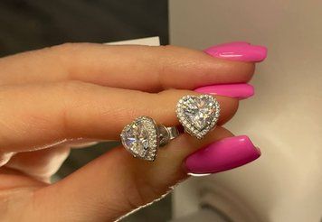 Підвіси Серце Білий Фіаніт розс кам 1,1см 3.5гр срібло 925 100341 100341 фото