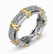 Каблучки перехрест з позолотою 5мм з фіонітами 4,5гр Срібло 925 100026 100026 фото 1