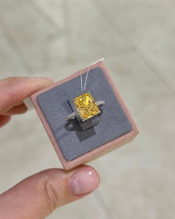 Каблучки Жовта кам 8*10мм 100 граней Фіаніт 3.4гр срібло 925 101214 101214 фото