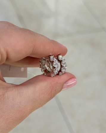 Сережки Доріжка Білі 15мм 7гр срібло 925 100713 100713 фото