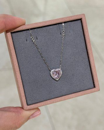 Підвіси Серце Рожеве Фіаніт розс кам 1,1см 3,5гр Срібло 925 100168 100168 фото