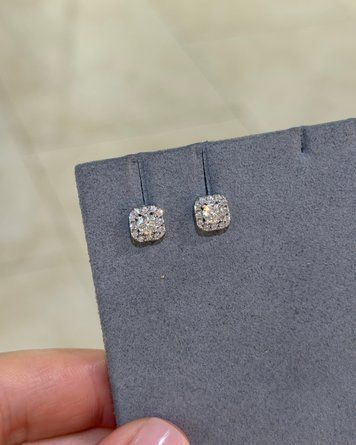 Сережки Муас D 0.5ct*2 5мм GRA - розс срібло без клейма 1,5 101369 101369 фото