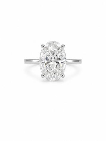 Каблучки Муас 1 D 4,5ct 8*12 Овал 2,1гр срібло 925 101450 101450 фото