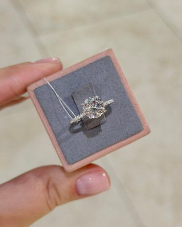 Каблучки Муас 1D 2ct 8мм 16D 1.25мм Коло 2,0гр срібло 925 101451 101451 фото