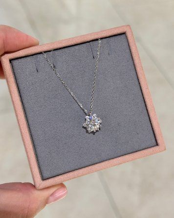 Кольє 1 камінчик - розс кам Фіаніт 3,0гр Срібло 925 100867 100867 фото