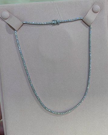 Кольє Теніс Муас D174 0.036ct 2мм Коробка 15,7гр Cрібло 925 101542 101542 фото