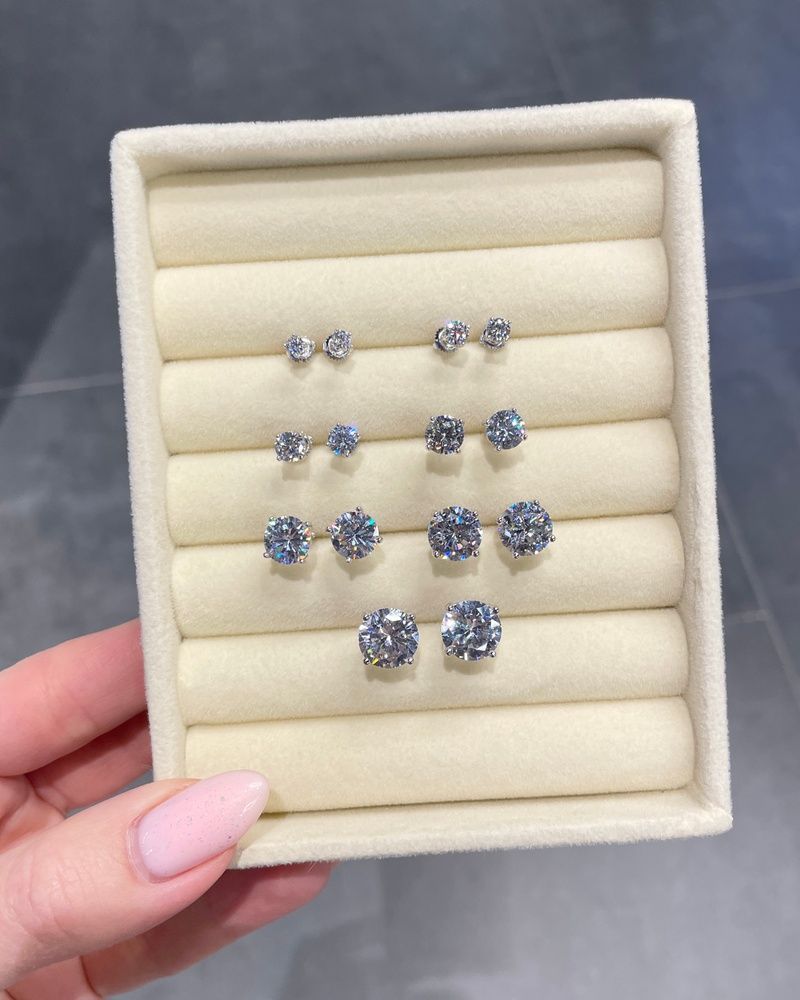 Сережки Пусети Закрутка Фіаніт 9мм 3ct*2 4,0гр срібло 925 101181 101181 фото