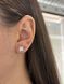 Сережки Пусети Закрутка Квадрат Фіаніт 6мм 1,2ct*2 2,1гр срібло 925 101184 101184 фото 3