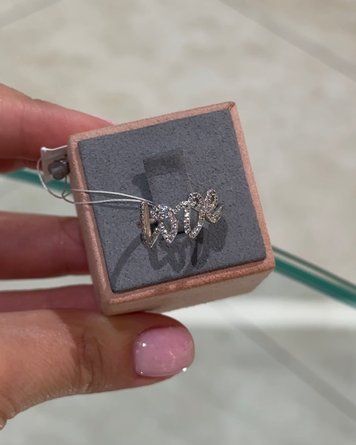 Каблучки LOVE розс кам Фіаніт 1,9гр Срібло 925 100217 100217 фото