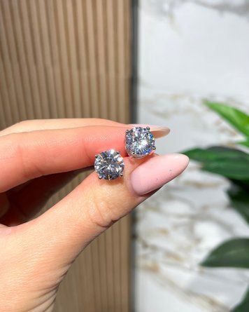 Сережки Пусети Закрутка Фіаніт 10мм 4ct*2 4,8гр срібло 925 101182 101182 фото