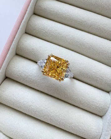 Каблучки Жовта 100гран Квадрат позол Фіаніт10*10мм 5.2гр срібло 925 101121 101121 фото