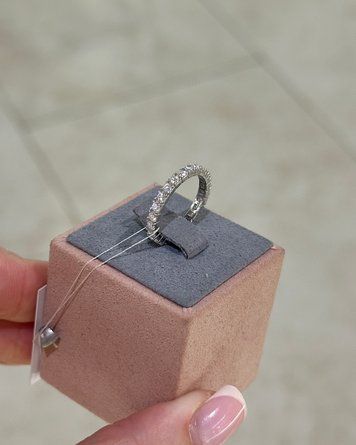 Каблучки Доріжка Муас D 0,03ct 2мм срібло без клейма 1,7 101433 101433 фото